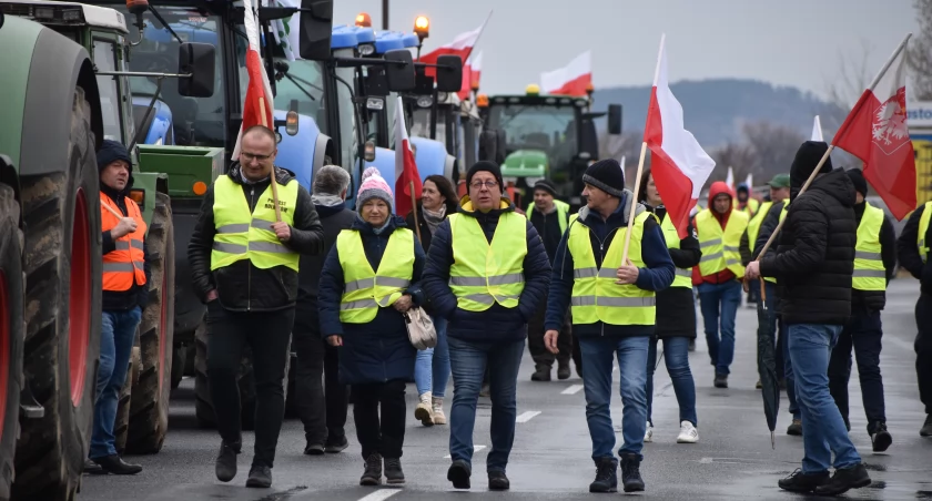 Rolnicy protestowali na granicy polsko-czeskiej [FOTORELACJA]