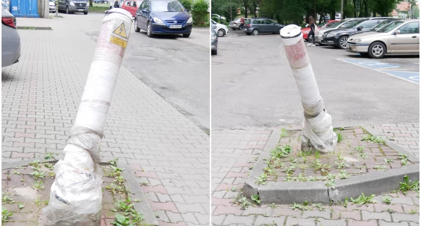 Kikut pod napięciem na ul. Piłsudskiego w Nysie 