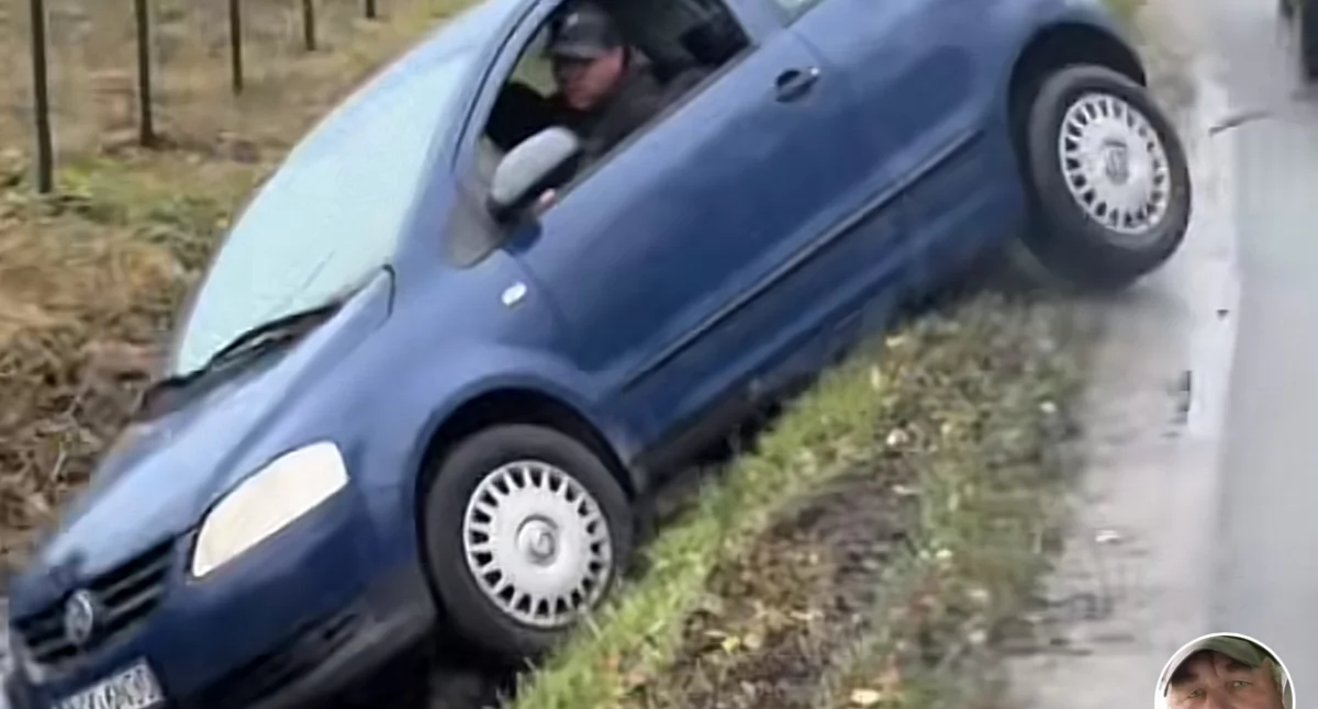Z promilami wjechał do rowu