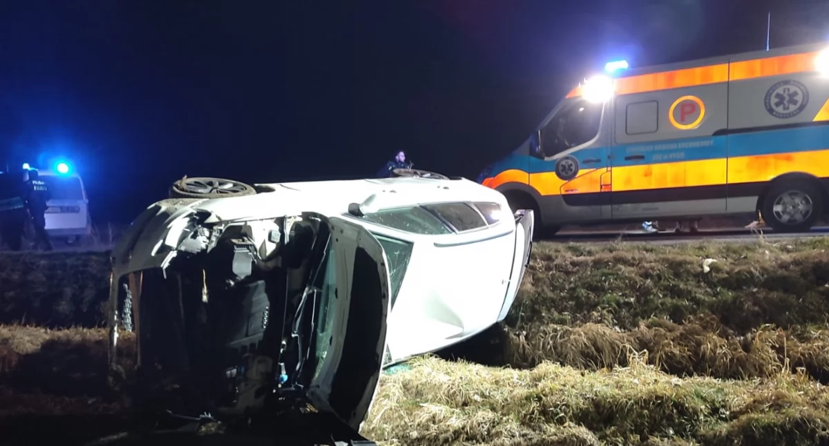 Wypadek na trasie Nysa - Korfantów 