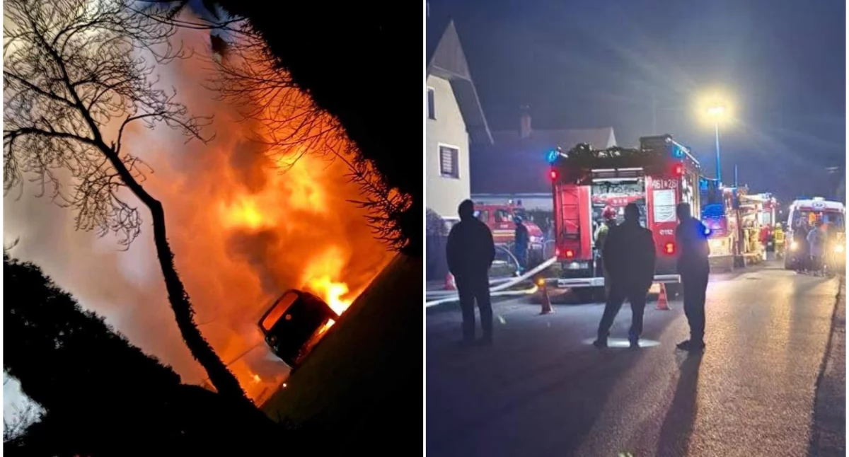Dramatyczny pożar w Malerzowicach Wielkich. Było o krok od tragedii 