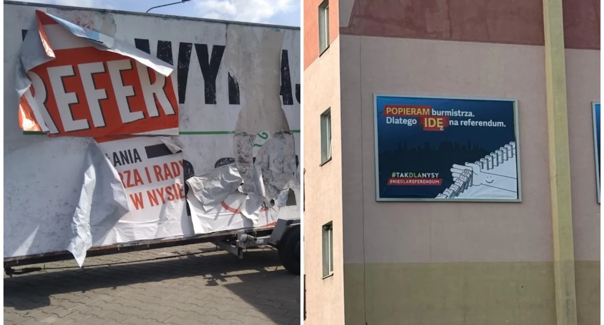 Walczą z referendum. Kradną banery i łamią prawo 