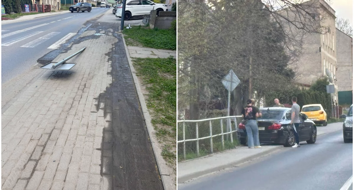 Kolizja trzech pojazdów w Głuchołazach. Jednym z aut jechali żołnierze