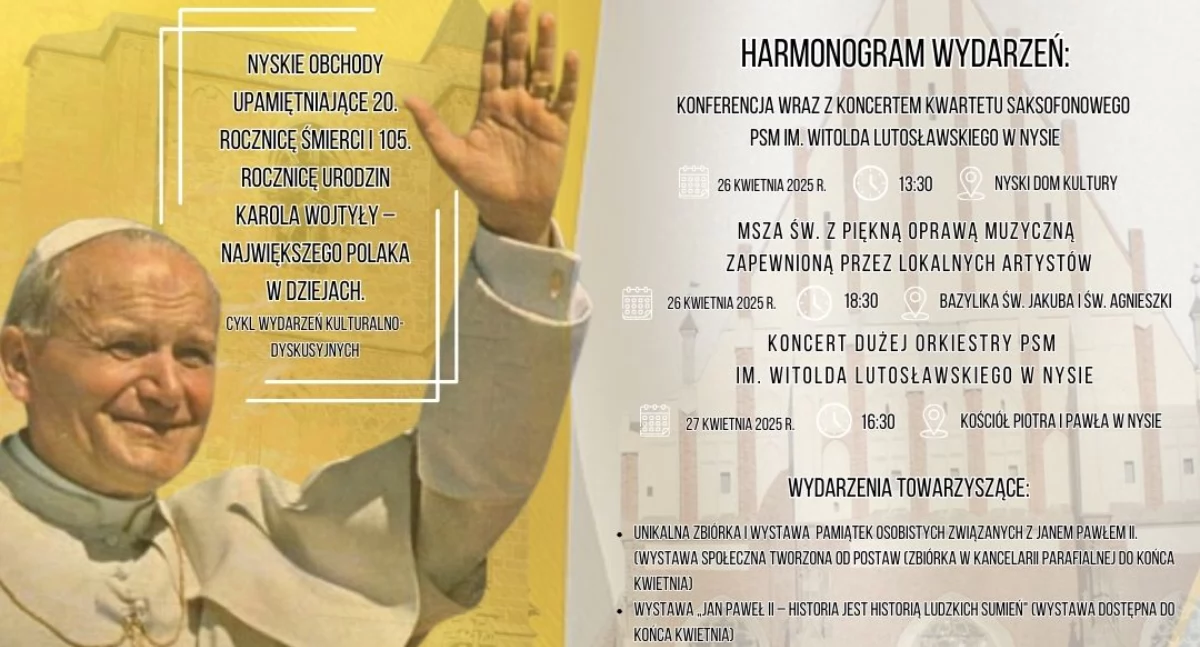 Konferencja papieska w Nysie [PROGRAM, PLAKAT]