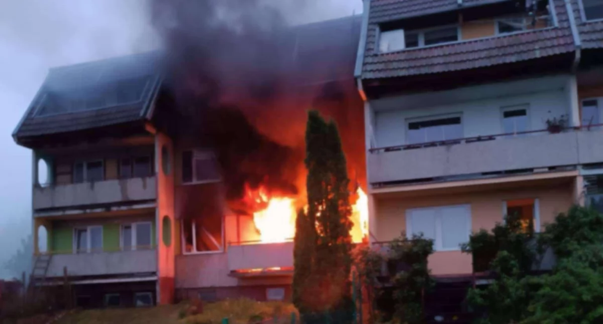 Pożar mieszkania w budynku wielorodzinnym