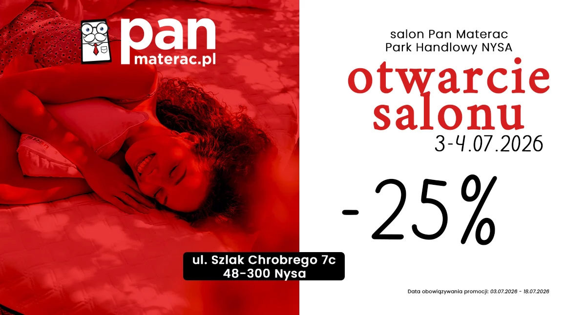 Wielkie otwarcie salonu Pan Materac w Nysie!