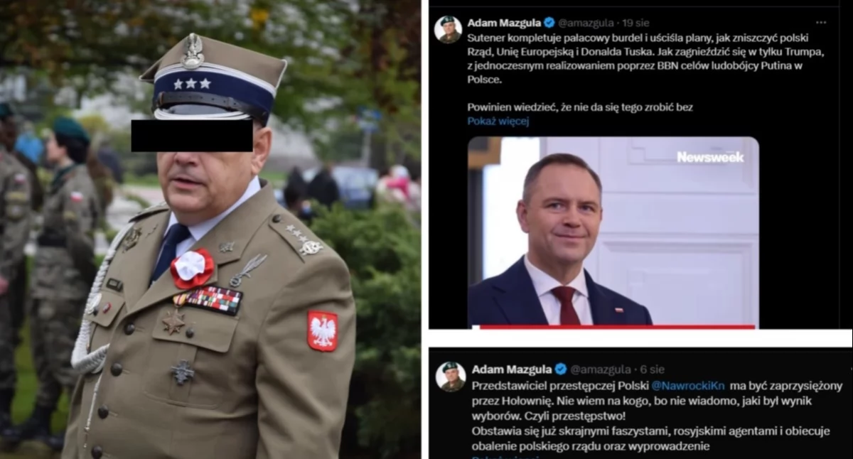 Oskarżony Adam M. Nyski pułkownik stanie przed sądem 