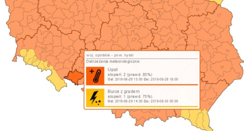 Upał! Możliwe burze z gradem 