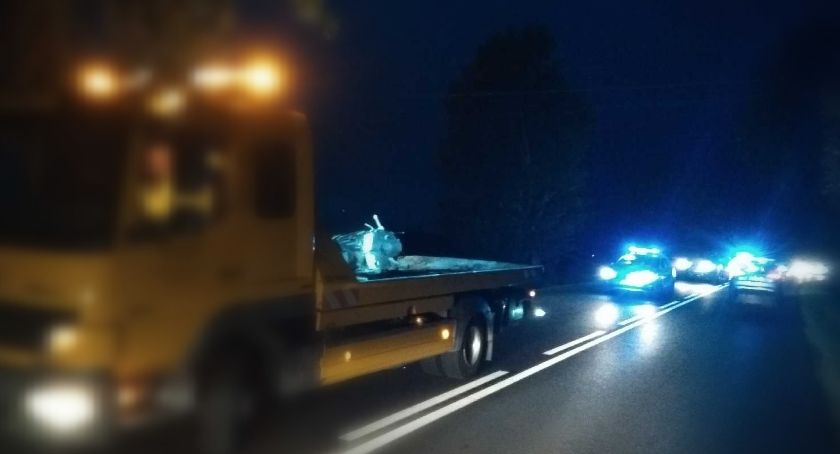 Motocyklista uderzył w przepust. Lądował helikopter
