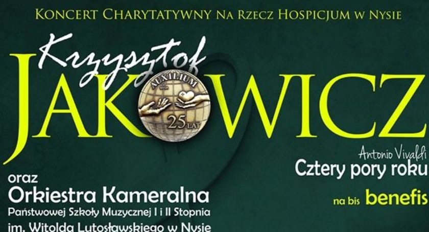 Jakowicz zagra dla hospicjum