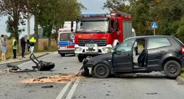 Wypadek na drodze wojewódzkiej w Chróścinie Nyskiej 