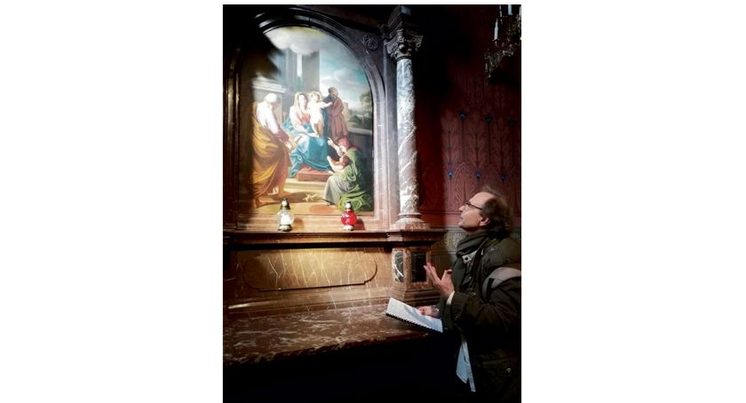 Z teatralnego fotela nad Skrwę Henryk Jóźwiak  czyta Wojtyłę