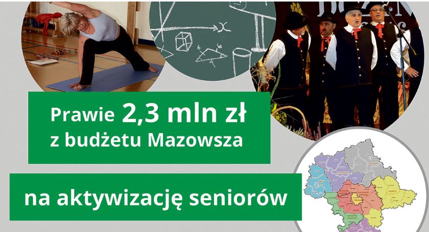 Prawie 2,3 mln zł z budżetu Mazowsza na aktywizację seniorów