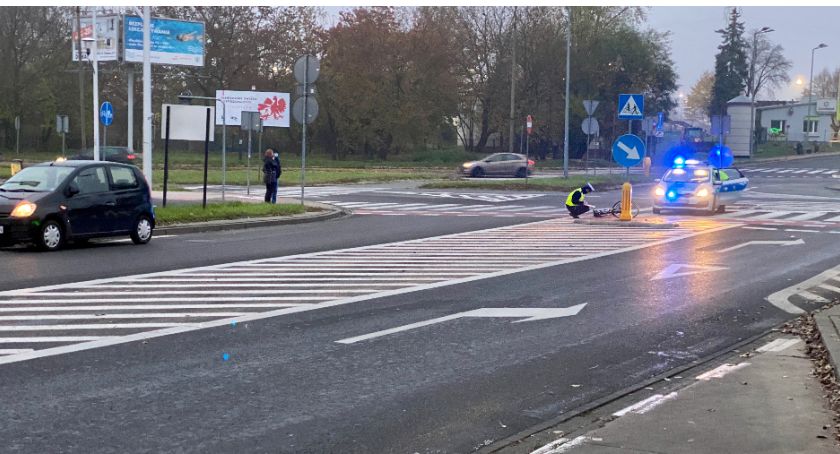 Rowerzystka w szpitalu. Wypadek koło dworca