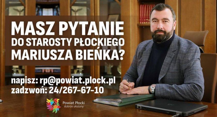 Starosta płocki odpowie na pytania mieszkańców. Live chat już w najbliższą środę