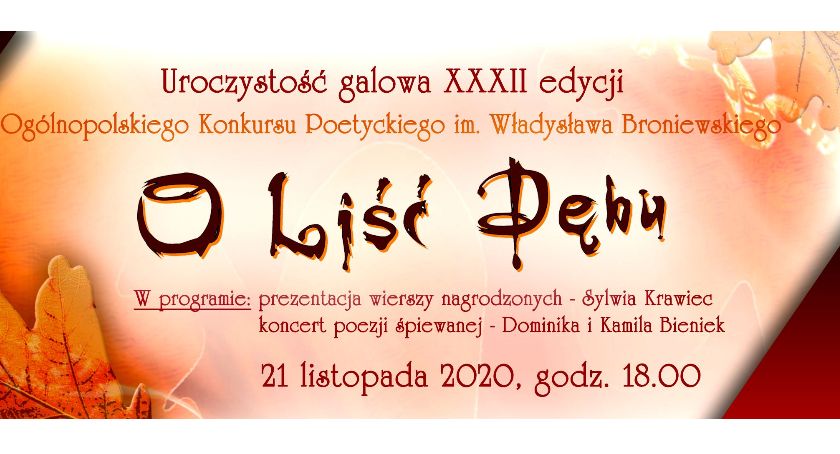 Wirtualna Gala XXXII Konkursu „O LIŚĆ DĘBU”
