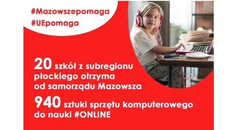 Tablety, laptopy, drukarki dla szkół z Mazowsza Płockiego