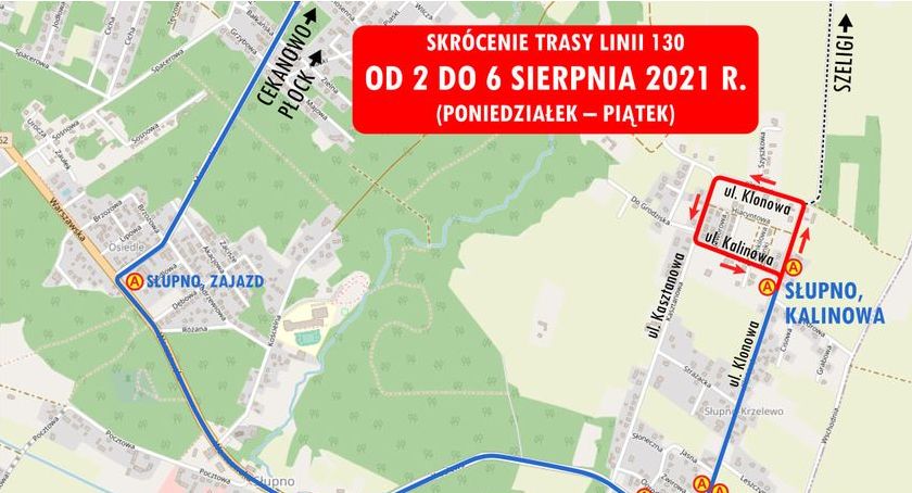 Linia nr 130 nadal z krótszą trasą. Sprawdź do kiedy