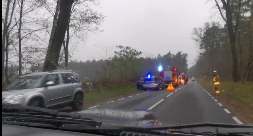 Ruch wahadłowy na wylocie Gąbina. Wypadek