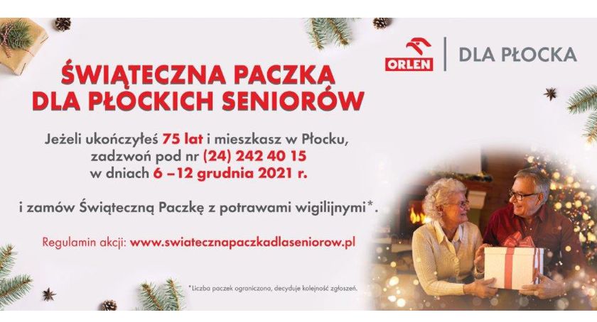 Świąteczne paczki dla seniorów. Infolinia działa jeszcze przez weekend