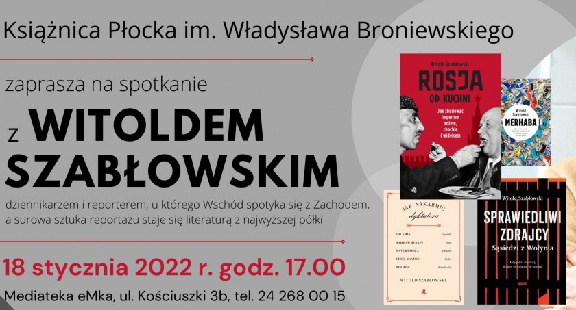 Reporter Witold Szabłowski w Książnicy Płockiej