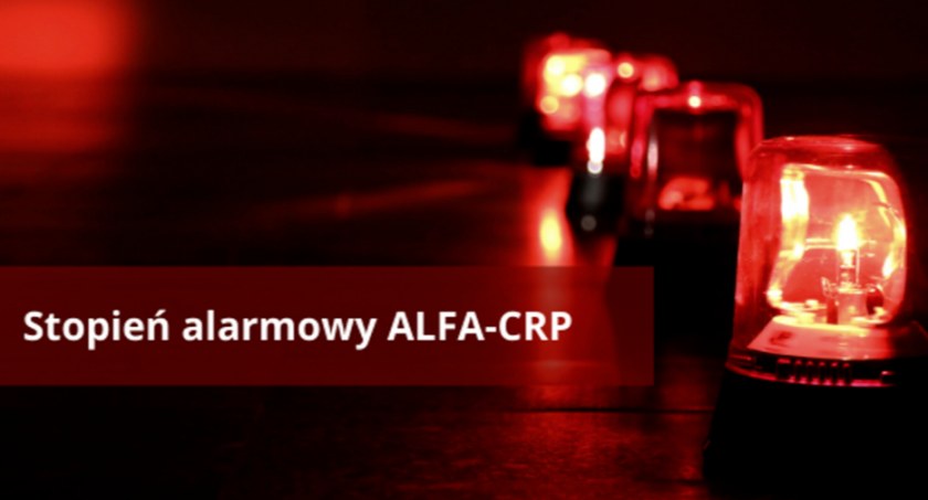 Wprowadzono alarm ALFA-CR1P. Wszelkie niepokojące i nietypowe sytuacje zgłaszajcie na policję