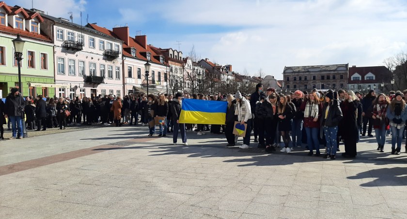 Płocka młodzież protestuje przeciwko wojnie