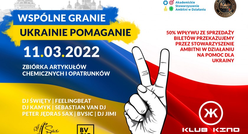 Przyjdźcie jutro na wyjątkowy koncert: „Wspólne Granie - Ukrainie Pomaganie”