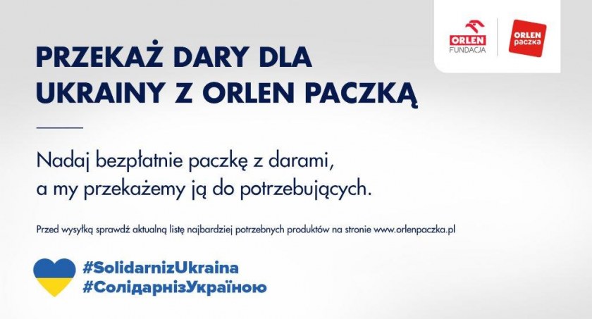Pomoc dla Ukrainy. Bezpłatnie przez ORLEN Paczkę