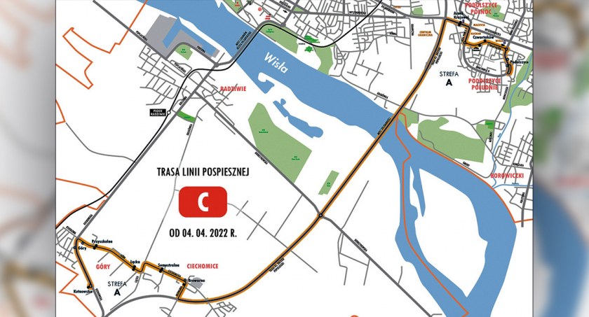 Linia pospieszna C połączy Ciechomice z Podolszycami. Już od poniedziałku
