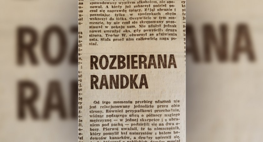 Z wokandy. Rozbierana randka