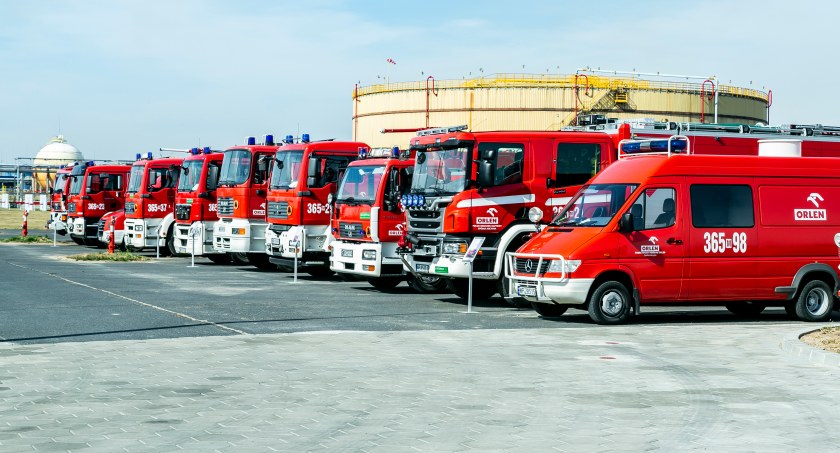 Ćwiczenia pożarnicze w Zakładzie Produkcyjnym PKN ORLEN w Płocku