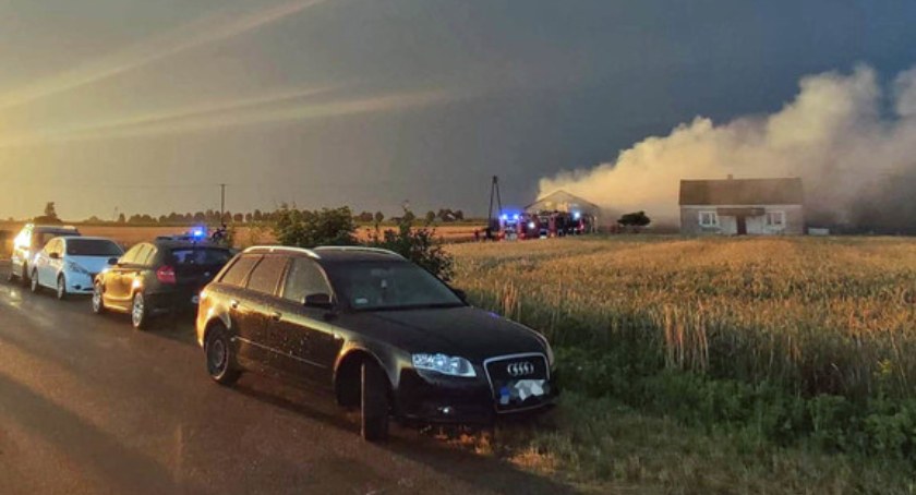 Pożar chlewni w Mochowie Nowym