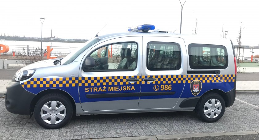 Wycieńczony pies przywiązany smyczą do siedzenia w nagrzanym aucie. Strażnicy Miejscy musieli błyskawicznie wybić szybę 