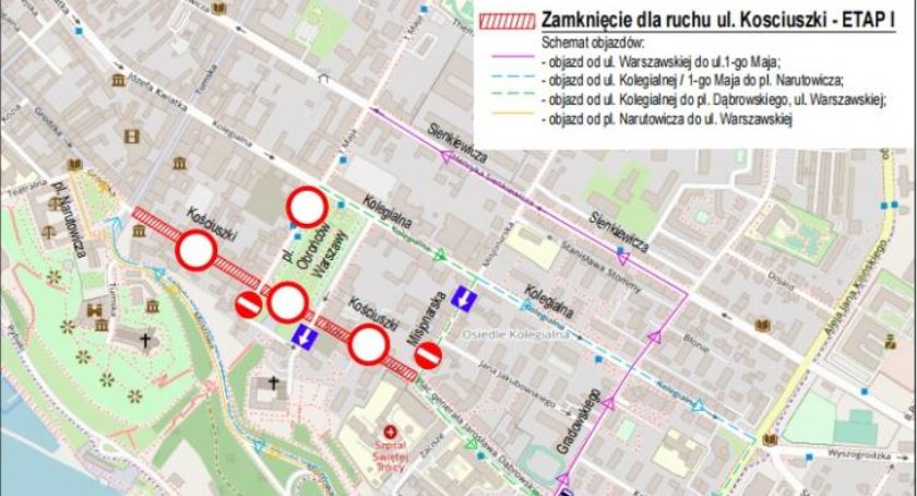 Rozpoczyna się remont ul. Kościuszki. Ważne informacje dla kierowców