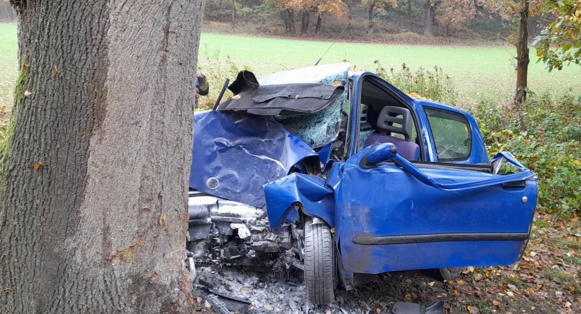 Trzy osoby zakleszczone w aucie. Wypadek w Biskupicach [FOTO]