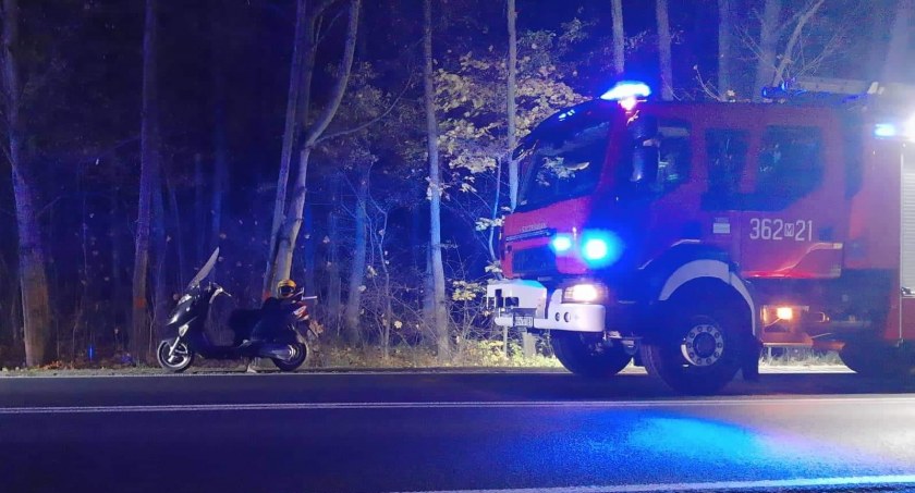 Kierujący skuterem został przekazany Policji. Wszystkie służby wezwano wczoraj do m. Jastrząbek   