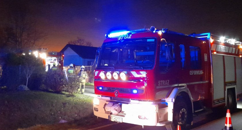 Pożar domu w Mańkowie 