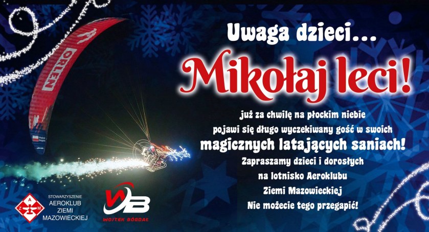 Zaprzęg Św. Mikołaja znów przeleci nad Płockiem!