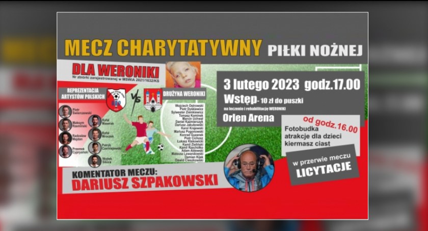 Mecz charytatywny w ORLEN Arenie. Zagrają dla Weroniki