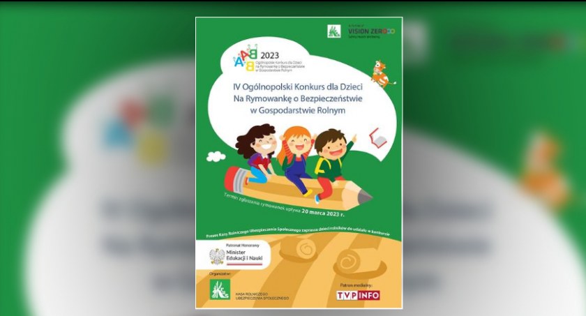 Stwórz rymowankę i wygraj nagrody. Konkurs dla dzieci rolników