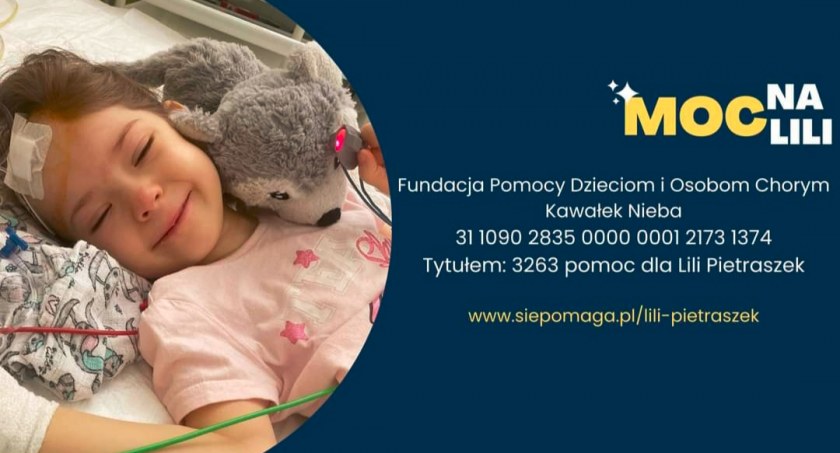 Czterolatka z Łącka walczy z guzem mózgu. Potrzebna pomoc dla Lili!
