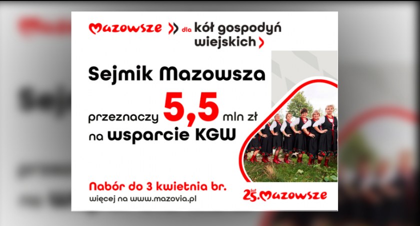5,5 mln zł dla Kół Gospodyń Wiejskich. Mazowsze zaprasza do składania wniosków