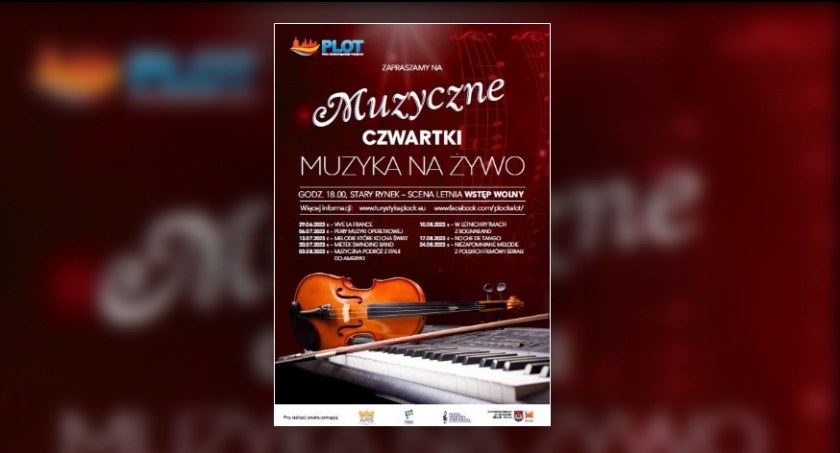 Muzyczne Czwartki na płockiej starówce. Tango, jazz i muzyka filmowa