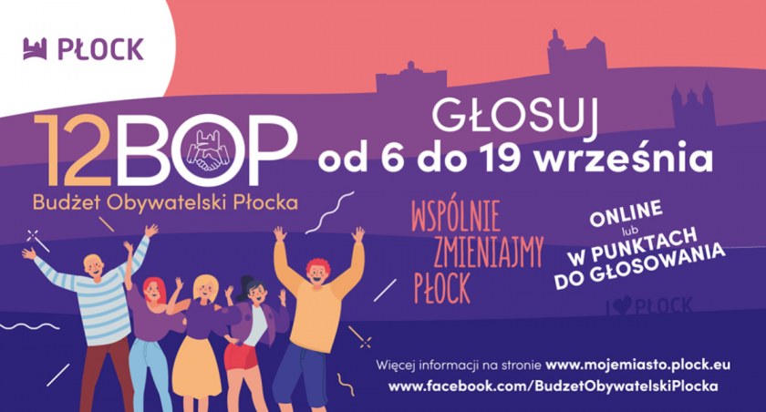 52 pomysły i blisko 6 mln zł do rozdysponowania w Płocku. Zaczyna się głosowanie na projekty BOP