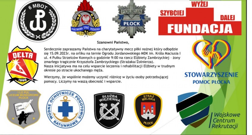 Wszyscy chcą pomóc w powrocie do zdrowia żonie zmarłego kolegi. Mecz charytatywny służb mundurowych już w piątek! 