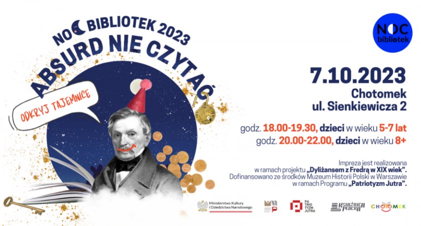 Słuchajcie dzieci, tej nocy będą się działy wielkie i niesamowite historie. Nocna impreza z książkami w Chotomku