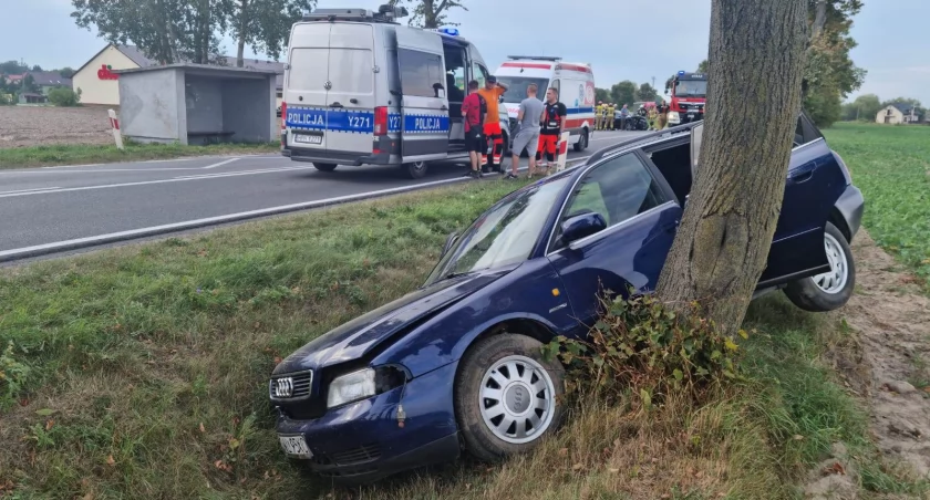 Wypadek w Cekanowie. Do godz. 14.00 ruch wahadłowy na DK-62    