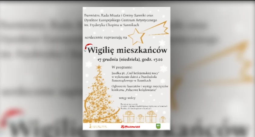 Sanniki. Wigilia w pałacu 