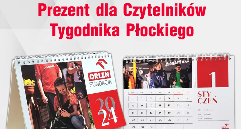 Kalendarz stojący na biurko. Noworoczny prezent dla czytelników Tygodnika Płockiego